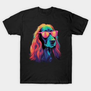 Retro Wave Afghan Hound Dog Shirt T-Shirt